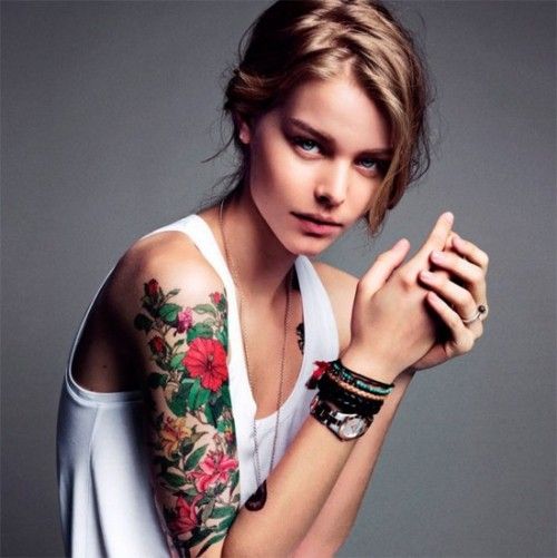 floral tattoo sleeve