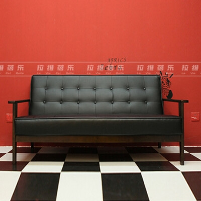 韩式办公沙发 高档实木皮艺沙发 时尚现代简约沙发 实木沙发定做