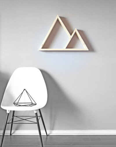 Large Geometric Shelf . Mountain Shelving . by GeometricHome