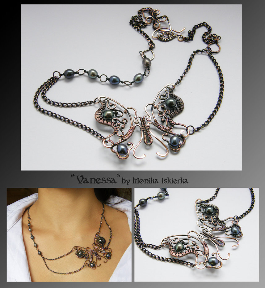 Vanessa- wire wrapped necklace by mea00