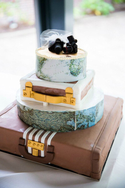 旅行婚礼必备的9款翻糖蛋糕