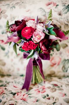 raspberry hued bouquet