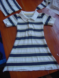 My Random Rambling life: From Men's polo to little girl's dress.....how it's done!