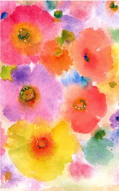 floral watercolor Art Print