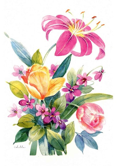 floral watercolor Art Print