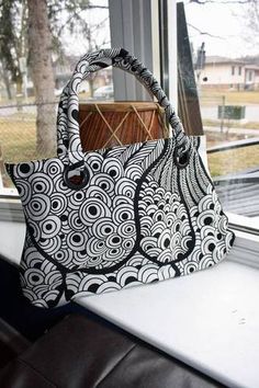 zentangle fabric bag!