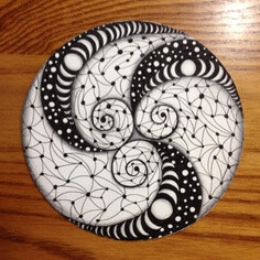 Zentangle tile with tangle