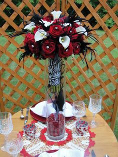 Centerpiece for Red and Black