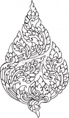 Leaf Pattern artistic of Thai 스톡사진 - 14255511