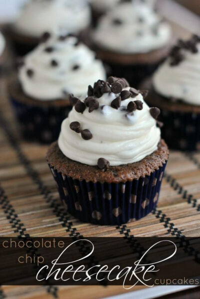 Cupcake Recipes : Chocolate Chip Cheesecake Cupcakes : Dessert Recipes 浓情。巧