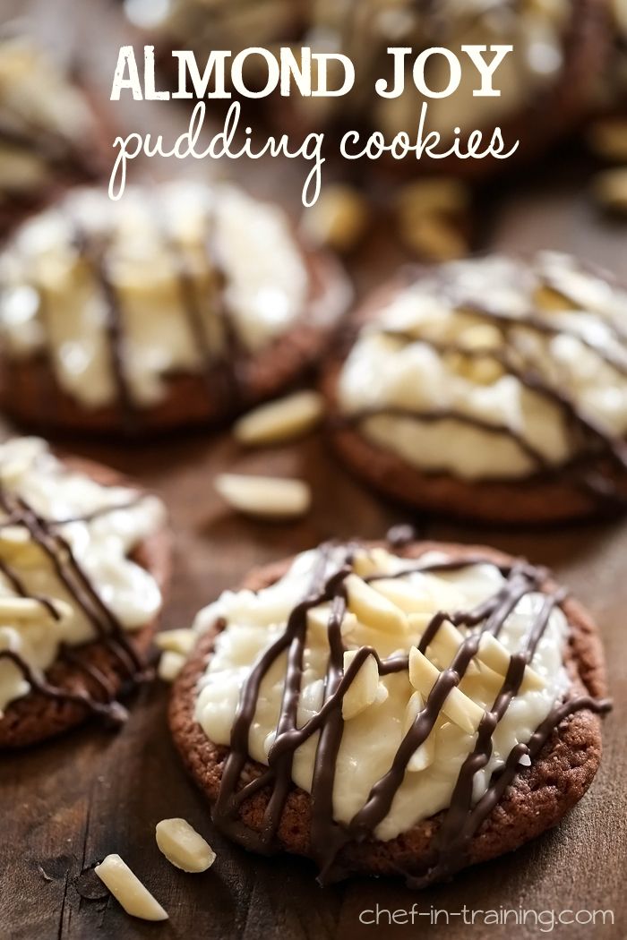 Almond Joy Pudding Cookies from chef-in-training.com ...These cookies are seriously INCREDIBLE! 浓情。巧