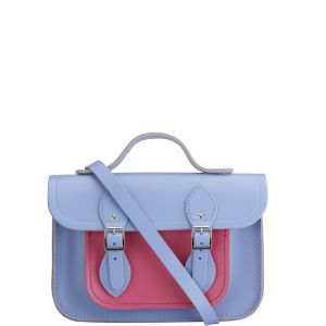 Cambridge Satchel Company 11 Inch Leather Satchel - Bellflower Blue/Orchid