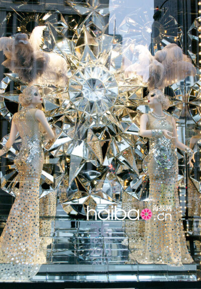 爵士时代的名伶派对！波道夫·古德曼(Bergdorf Goodman)精品百货店2012圣诞橱窗欣赏，跟随“造梦高手”重回浪漫奢华二十年代！