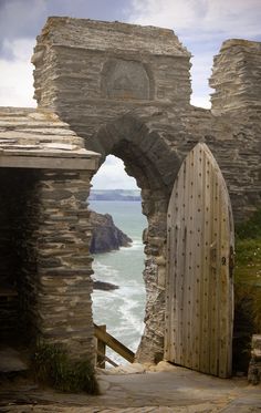 Tintagel Castle, Cornwall, England ~ stands on windswept cliffs in North Cornwall on one of England’s most dramatic coastlines. The Castle is believed to be the birthplace of King Arthur who, as lege…