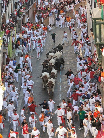 The festival of San Fermín in Pamplona, Spain