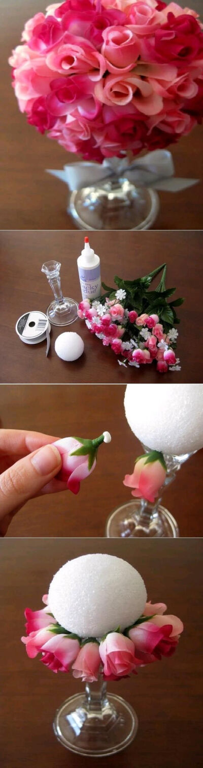 DIY Simple Flower Ball Bouquet DIY Simple Flower Ball Bouquet...or a table centerpiece