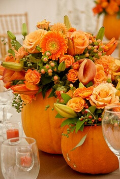 Fall pumpkin florals