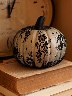 halloween decor (pumpkin in a stocking)