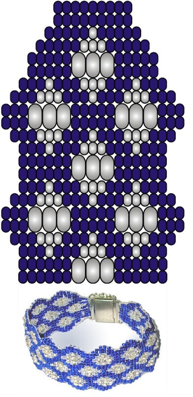 Scheme beaded bracelet