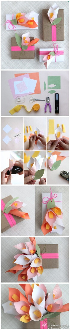 Dress up a present with some handmade paper lilies!