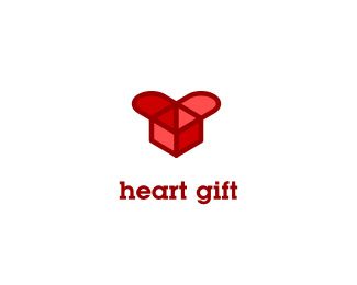 Heart Gift is a great #logo integrating a heart shape into a box - designed by Alexander Crimov