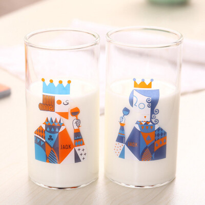 Cupfan 原创设计 赌徒情侣杯 扑克玻璃杯 创意杯子 牛奶杯 餐杯