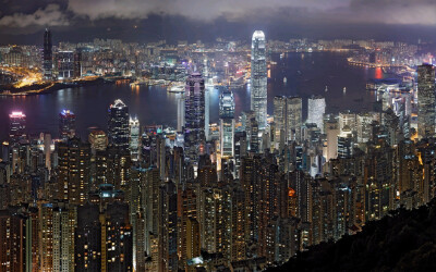 香港经典风光风景夜景