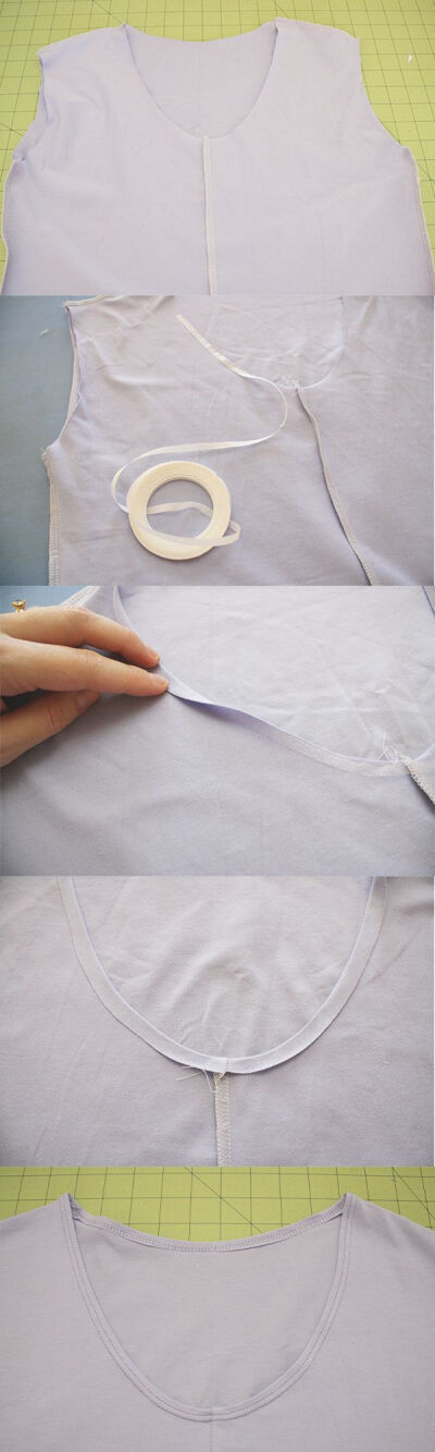 How to sew the easiest knit neckline // shown on Megan Nielsen's Briar pattern