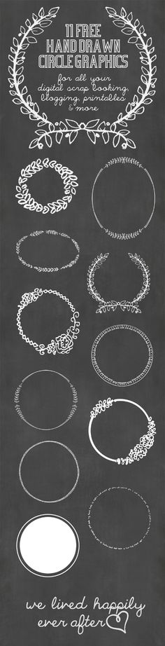 11 Hand Drawn Circle Digital Graphics