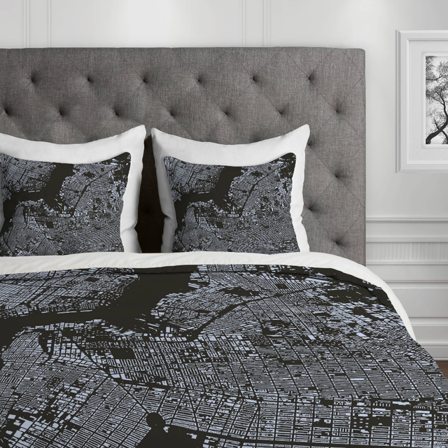 Map of Brooklyn Duvet Cover