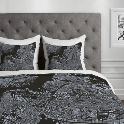 Map of Brooklyn Duvet Cover