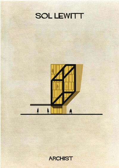 ARCHIST: Illustrations of Famous Art Reimagined as Architecture
