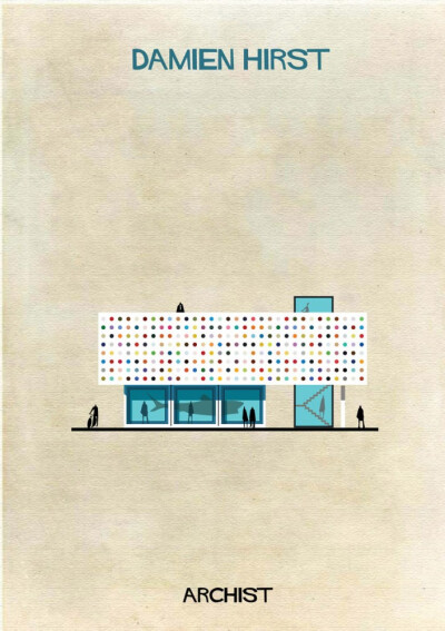 ARCHIST: Illustrations of Famous Art Reimagined as Architecture