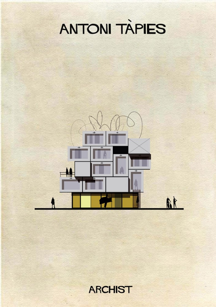 ARCHIST: Illustrations of Famous Art Reimagined as Architecture