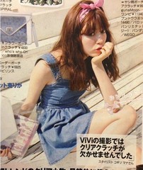 vivi日韩日系杂志款李小璐同款可爱背后蝴蝶结牛仔背带短裙