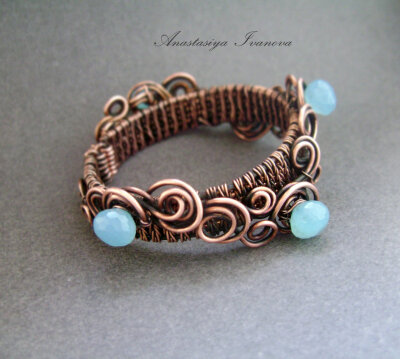 bracelet with chalcedony by nastya-iv83