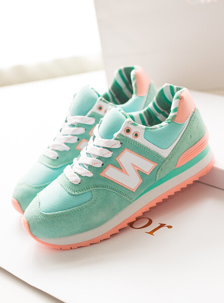 14新款韩版字母休闲运动鞋圆头厚底鞋松糕鞋甜美系带单鞋女鞋子潮