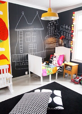 Chalkboard walls!