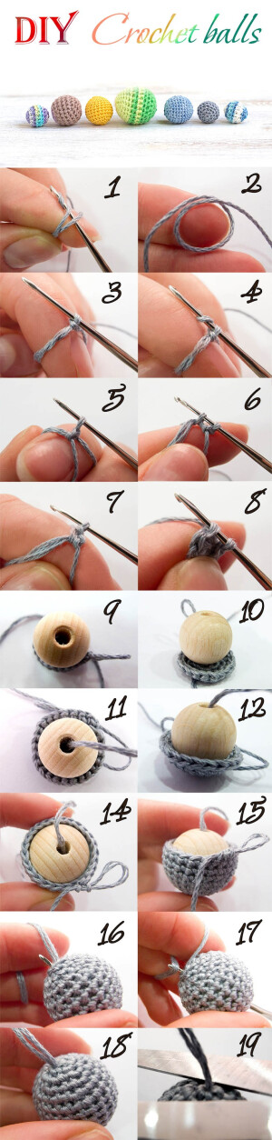 球狀鉤針教程，原網站：http://katrinshine.blogspot.it/2013/03/how-to-make-crochet-ball.html