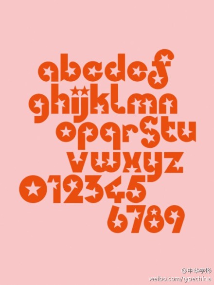 一组各具特点的英文字形设计分享！