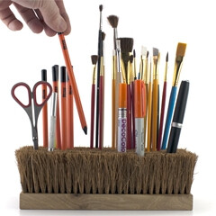 Office Brush for Holding Pens or Other Small Desk Items Fitzsu Society的图片