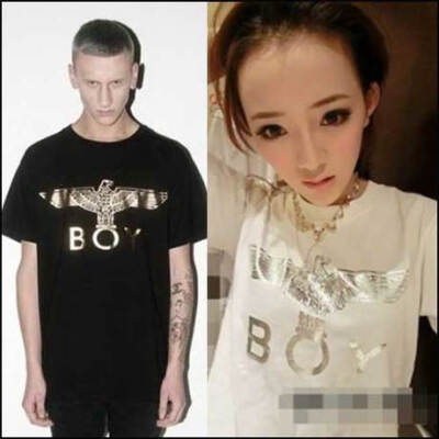 X BOY 2014新款春夏烫金烫银BOY london短袖男装t恤男士潮流T恤