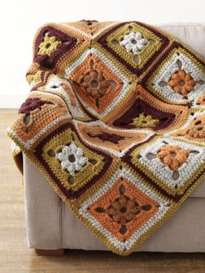 Harvest Patchwork Afghan: free pattern