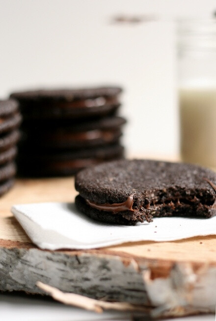 Salted Dark Chocolate Nutella Cookies from the Faux Martha