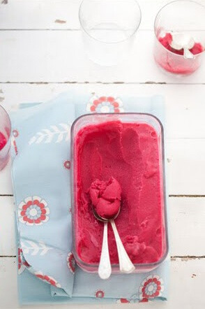 Cranberry and citrus sorbet