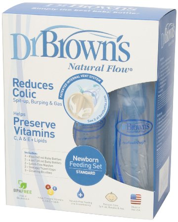 Dr. Brown's BPA Free Polypropylene Natural Flow Bottle Newborn Feeding Set