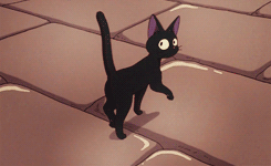 【魔女宅急便】宫崎骏（GIF动态图片）小魔女琪琪的猫吉吉，喜欢它吗？