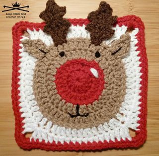 Rudolph The Reindeer Afghan Square