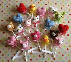 Amigurumi Lollipop Broochs