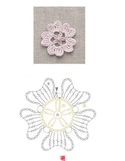 Crochet Flower - Chart ❥ 4U // hf